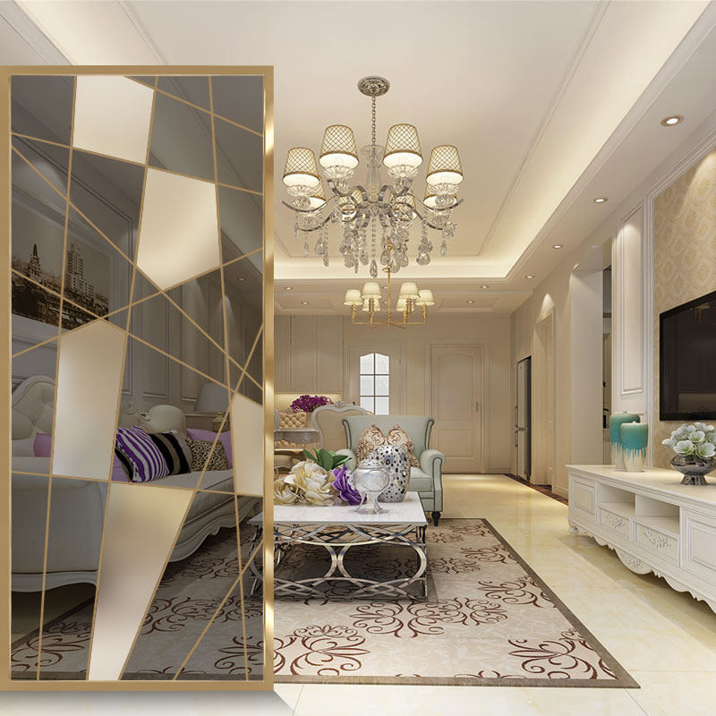 Modern simple glass screen partition wall living room entrance decoration bedroom home shelter light luxury small apartment
