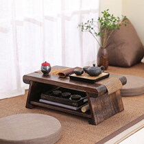 Small wooden table Japanese low low tatami table about floor table floating window creative multifunctional balcony