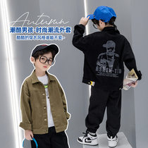 Boy jacket Spring and autumn new CUHK Jeans Jacket Korean version Childrens handsome childrens handsome zipped shirts baby foreign air blouses