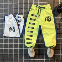 Homemade boy pants autumn style 2021 new sports pants loose pants character Childrens sweatpants CUHK 100 hitch pants
