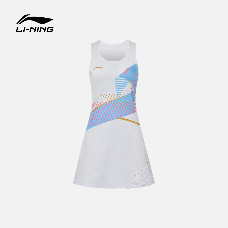 Li-Ning Sports Dress 2025 Summer New Fashion Casual Sleeveless Waist-Cinching Breathable Professional Competition Dress for Women