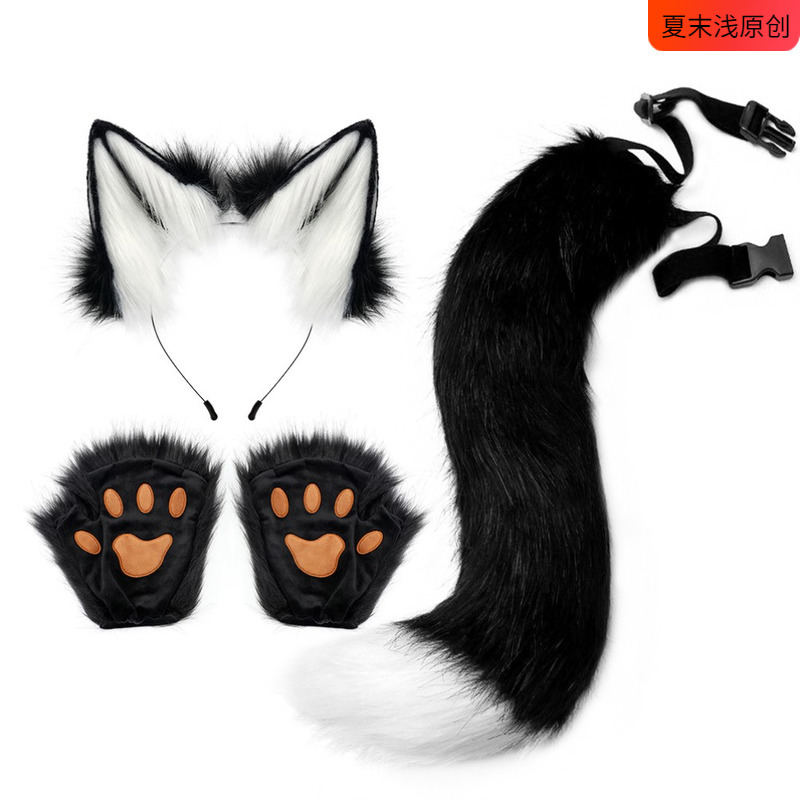 Amazon's Popular Halloween Set: Animal Claws, Realistic Plush Fox Ears Headband, Animal Ears and Tail, Cosplay Accessories Amazon's Popular Halloween Set: Animal Claws, Realistic Plush Fox Ears Headband, Animal Ears and Tail, Cosplay Accessories
