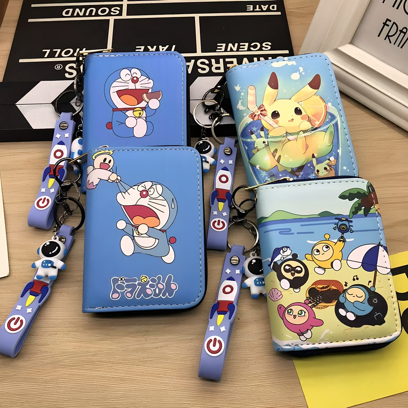 Men's Short Cartoon Wallet, Personalized and Fashionable Anime Print Student Wallet, Cute Small Wallet for Kids, Card Holder Men's Short Cartoon Wallet, Personalized and Fashionable Anime Print Student Wallet, Cute Small Wallet for Kids, Card Holder