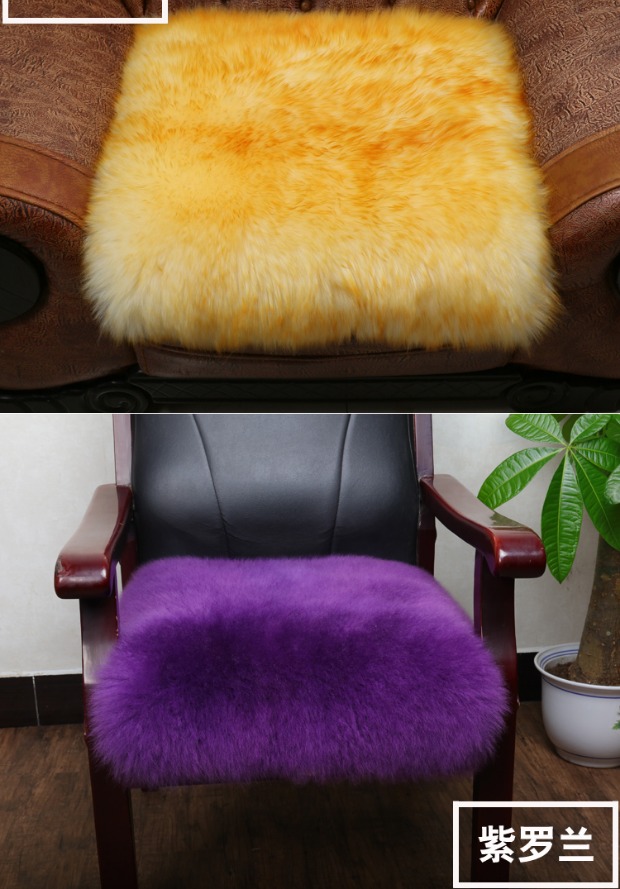 Toàn bộ da cừu cắt len ​​Úc sofa sofa đệm len đệm đệm ghế đệm len tinh khiết tùy chỉnh đệm bàn ghế gỗ