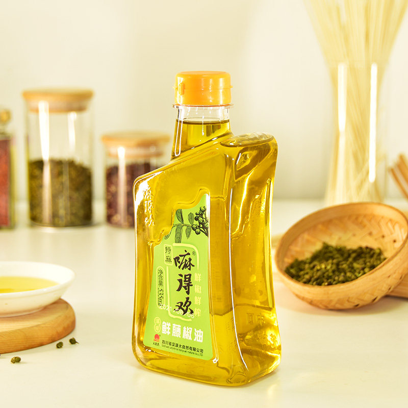 Sichuan nature to rejoice with pretzels 535ml han source special production home special hemp green pepper and pepper oil to cool and mix