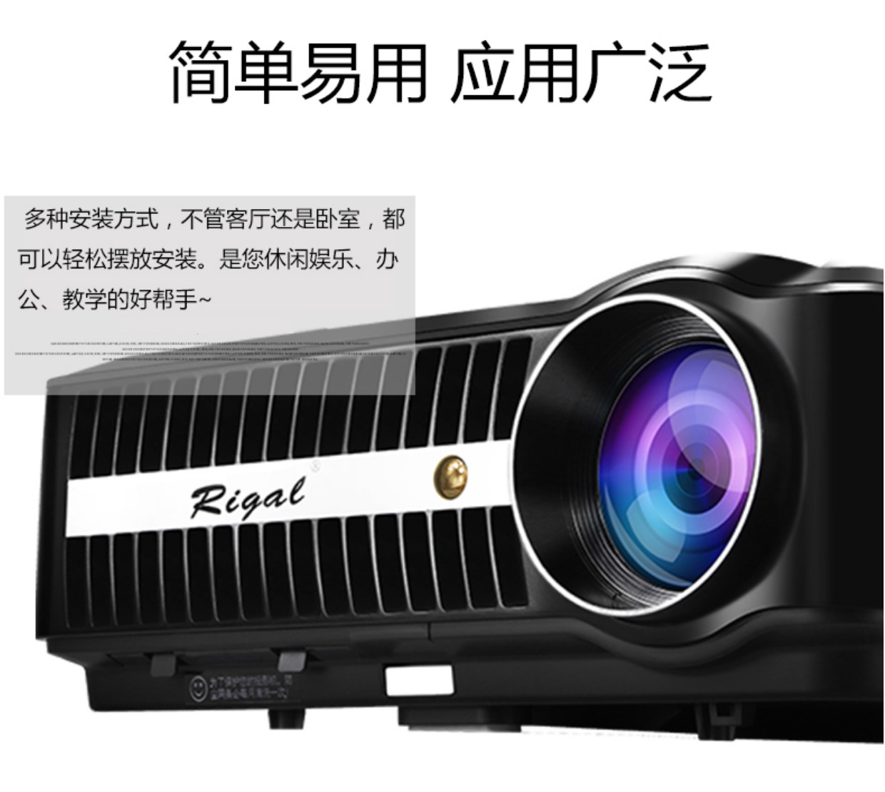 Máy chiếu Regal 807 văn phòng tại nhà WiFi không dây rạp hát tại nhà 1080P HD điện thoại di động máy chiếu thông minh Android 4k mini 2019 mới thu nhỏ ngày chiếu