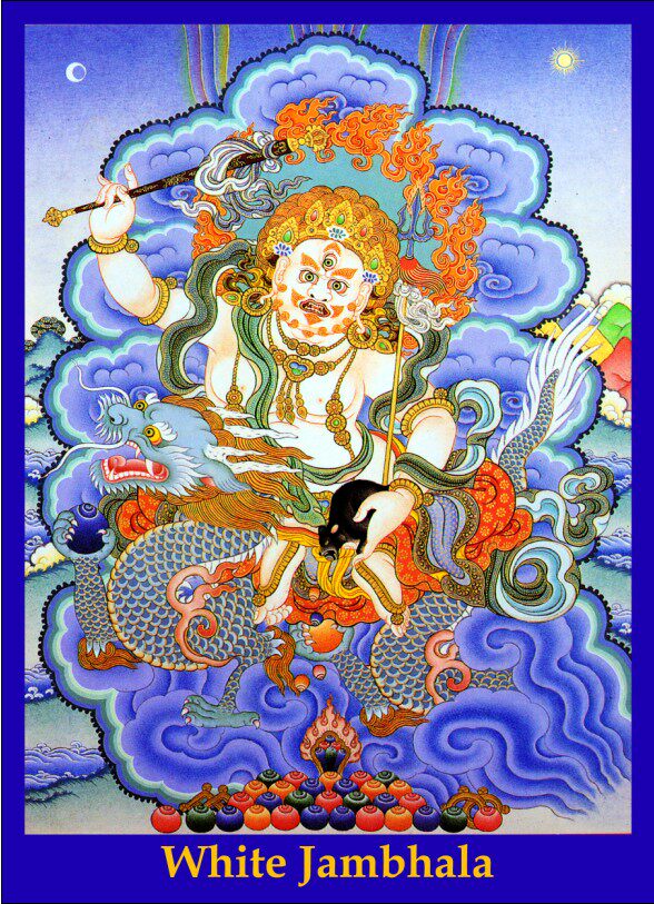 Knot Edge Buddha Portrait of Mizong Hair Care White Chaetan God Tang Ka Hung Portrait of Mizong Five-square-of-five-square-of-five-way-paper plastic packaging