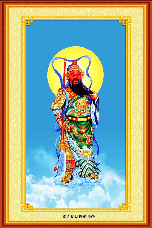 Tie-edge pure handmade Buddha portrait Gala blue Bodhisattva photographic paper double sided plastic packaging Ommy.