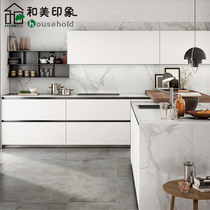 INS minimalist kitchen cabinet custom overall island platform open kitchen design kitchen cabinet custom rock plate countertop