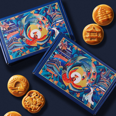 【宋煲斋】6饼6味百鸟朝凤月饼礼盒