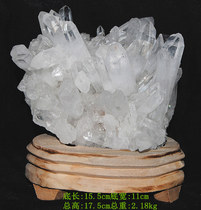 Natural white through white crystal cluster raw stone original ore strange stone ornaments living room desk ornaments