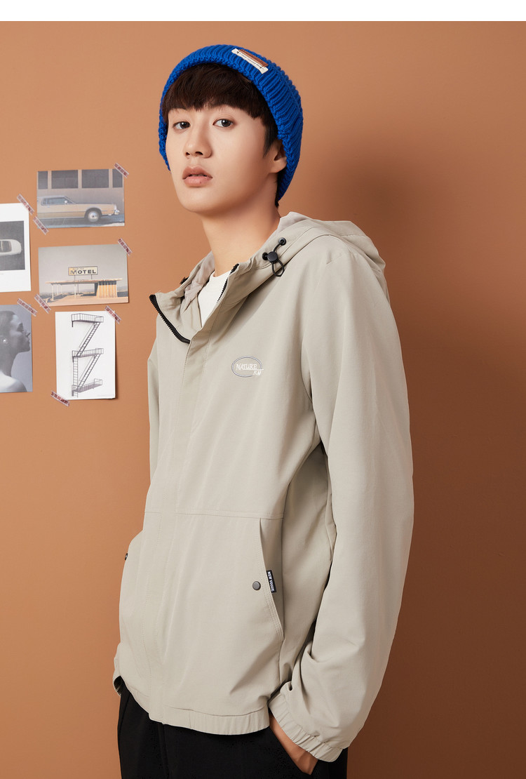 快鱼 男装长袖连帽休闲服夹克衫 图9