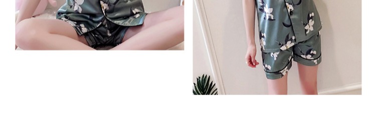 Bộ đồ ngủ bằng lụa mỏng mùa hè dành cho nữ mùa hè ngắn tay phiên bản Hàn Quốc của bộ đồ lụa hai mảnh gợi cảm lỏng lẻo - Giống cái đồ bộ mặc ở nhà