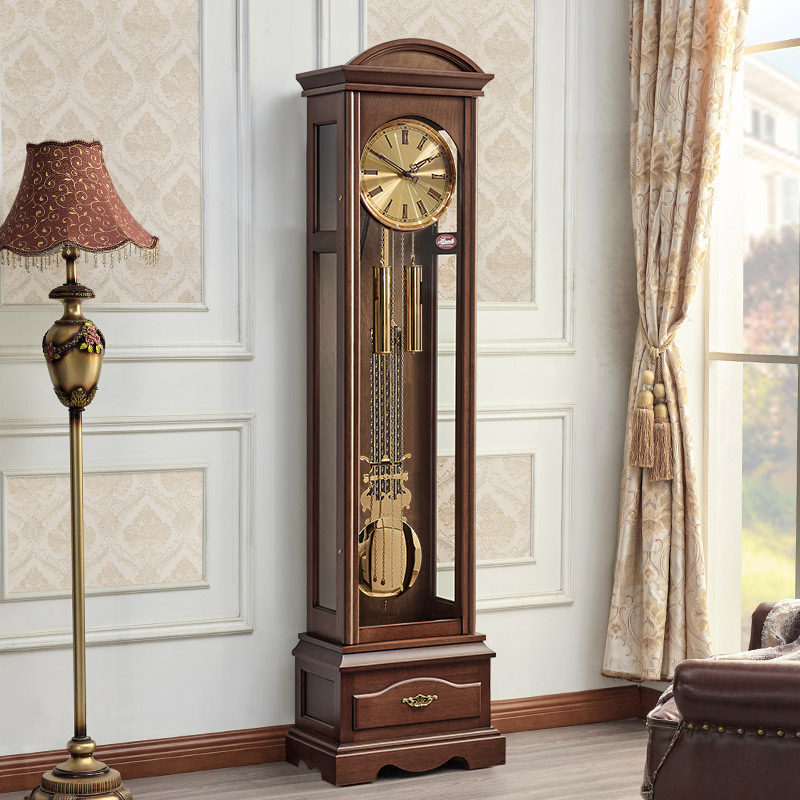 German Hermler European-style brief Landing Bell Living Room New Chinese Retro Machinery Large Seat Bell American Villa Pendulum Clock-Taobao
