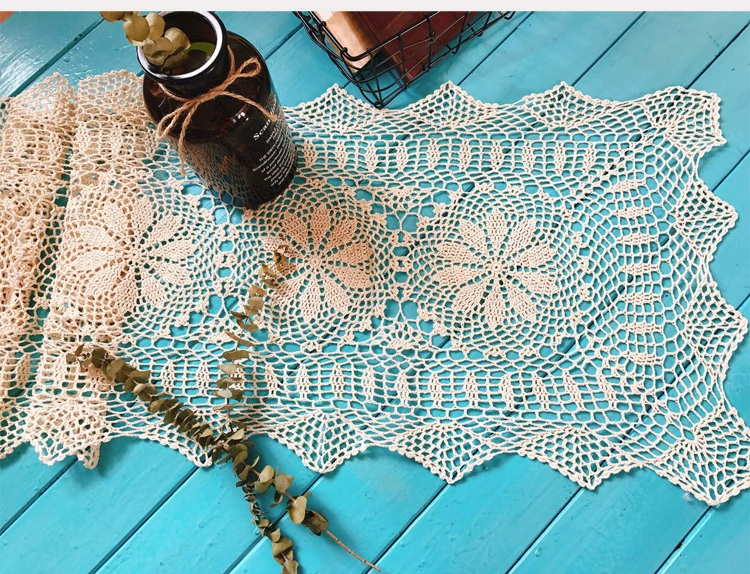 sofa bảng bảng Mục Vụ handmade bông crochet vải vải che khăn khăn placemats bàn dương cầm cờ châu Âu Mỹ - Khăn trải bàn