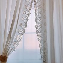 Lace princess dress European style court style cotton cotton thread embroidery lace finished curtain curtain partition curtain