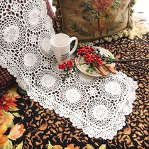 All very angry push European retro literary cotton handmade crochet tablecloth table flag bedside cabinet shoe cabinet cover towel