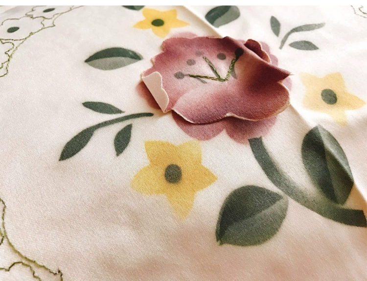 Wayward bán vườn vải đầy đủ polyester satin thêu đơn gối bộ đồ giường sofa ghế gối thắt lưng gối gối cao su