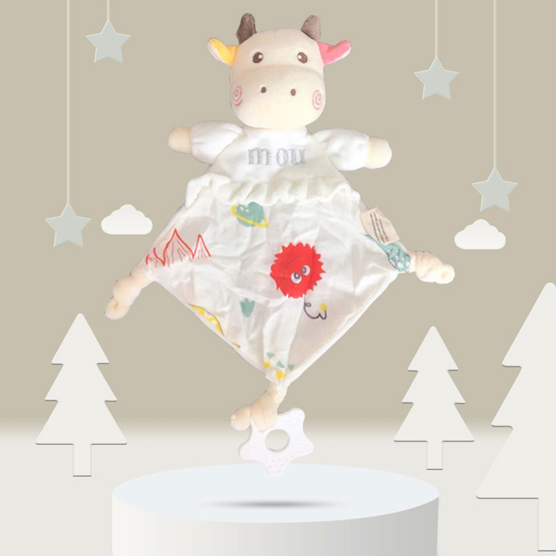 Baby towel baby can be entrance sleep baby 0-1 year old sleep comfort gauze baby calf plush doll