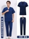 Мужской тибетский синий плюс белый костюм с коротки