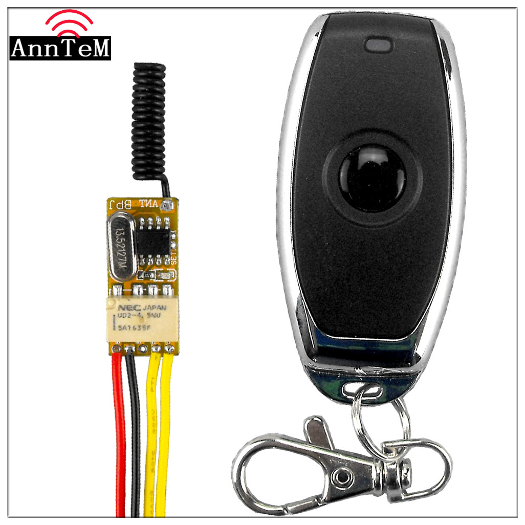 3 7v4 5v12v wireless remote control switch point motion button reset relay module ultramicro mini mini