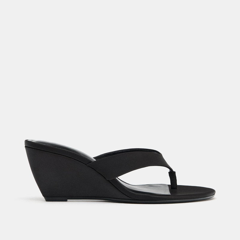 Zaba Tana Summer Women's Shoes Thick-Soled Slippers Round-Toe Sandals Women's Flip-Flops High-Heeled Wedge Flip-Flops