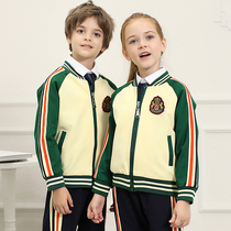 Kindergarten yuan fu chun qiu zhuang three two-piece British children uniforms sportswear primary and middle school students in class uniform suit