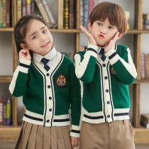 Kindergarten garden clothes spring and autumn cotton three-piece English style primary and secondary school uniforms set childrens class uniforms spring