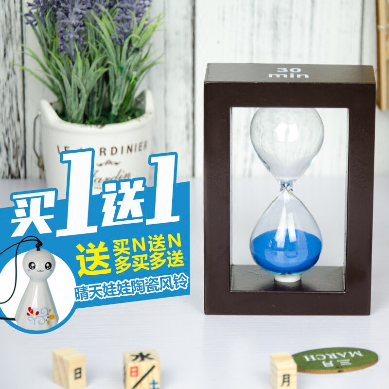 Hourglass Timer 30 min Time Wood Hourglass Timer Girl Child Birthday Gift Home Small Hem