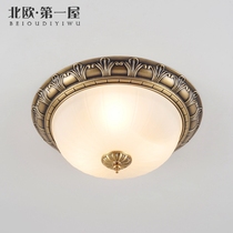American copper led ceiling lamp Living room Dining room Bedroom Room corridor Modern Nordic simple light luxury lamps