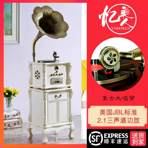 忆美人 T605 Сплошная древесина Pure Copper Big Discher Turbing Tuming Sturning Machine Виниловая машина LP Electric Voices