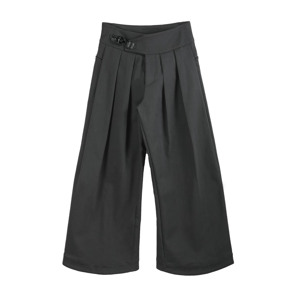 BEVAN UP|Slide buckle wide pants