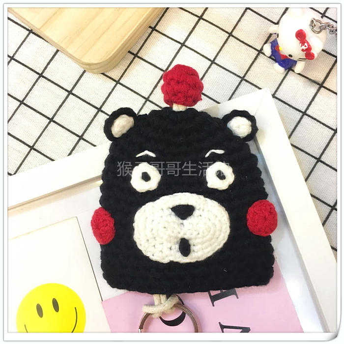 Handmade đan móc chìa khóa hoạt hình dễ thương lưu trữ chìa khóa túi nữ anime xe chìa khóa trường hợp bao gồm - Trường hợp chính shop ví móc khóa