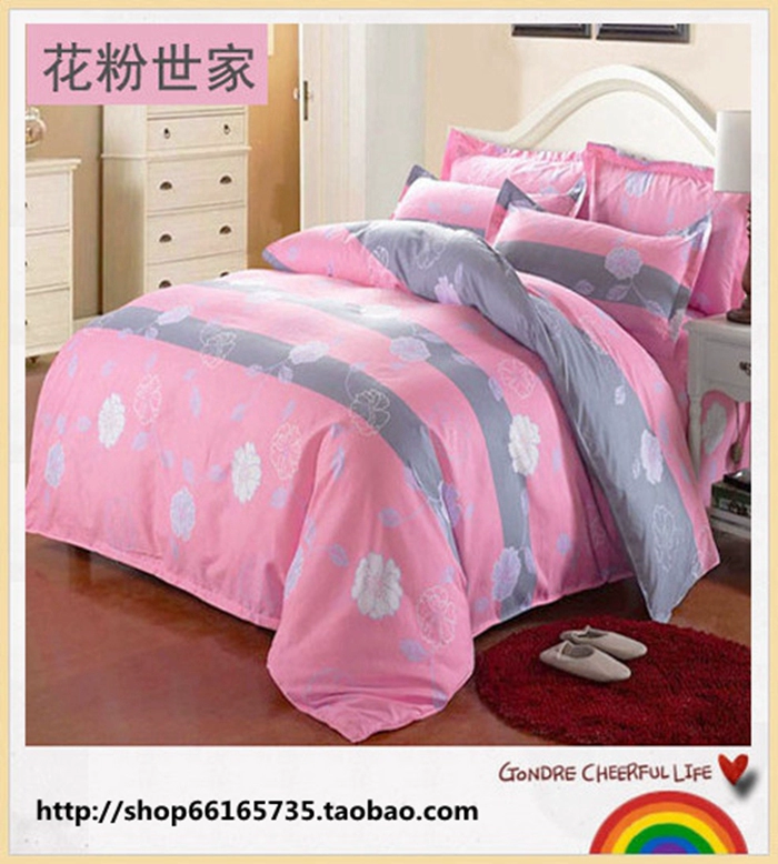 Sinh viên ký túc xá quilt cover mảnh duy nhất giả cotton cotton giường đơn quilt đơn bìa quilt cover 1.5 1.8 2 m giường chăn ga gối đệm màu hồng