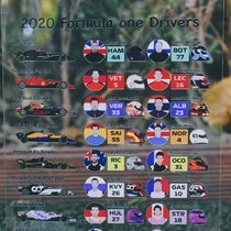 2020F1 driver lineup Hamilton Mercedes-Benz Ferrari Red Bull racing model desktop ornaments