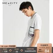 Gấp | MECITY Men 2019 Cotton mới In Thời trang Áo sơ mi POLO Áo sơ mi nam ngắn tay trắng - Polo