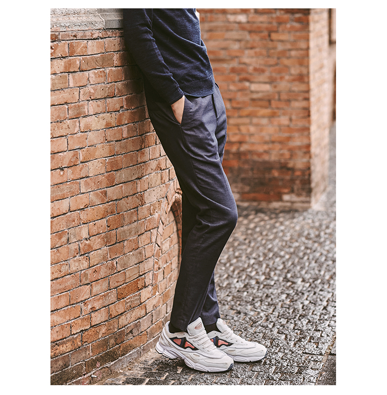 Gấp | MECITY vải denim Slim cotton kinh doanh quần âu xu hướng quần nam phù hợp với quần mỏng phần nam - Suit phù hợp áo suit nam
