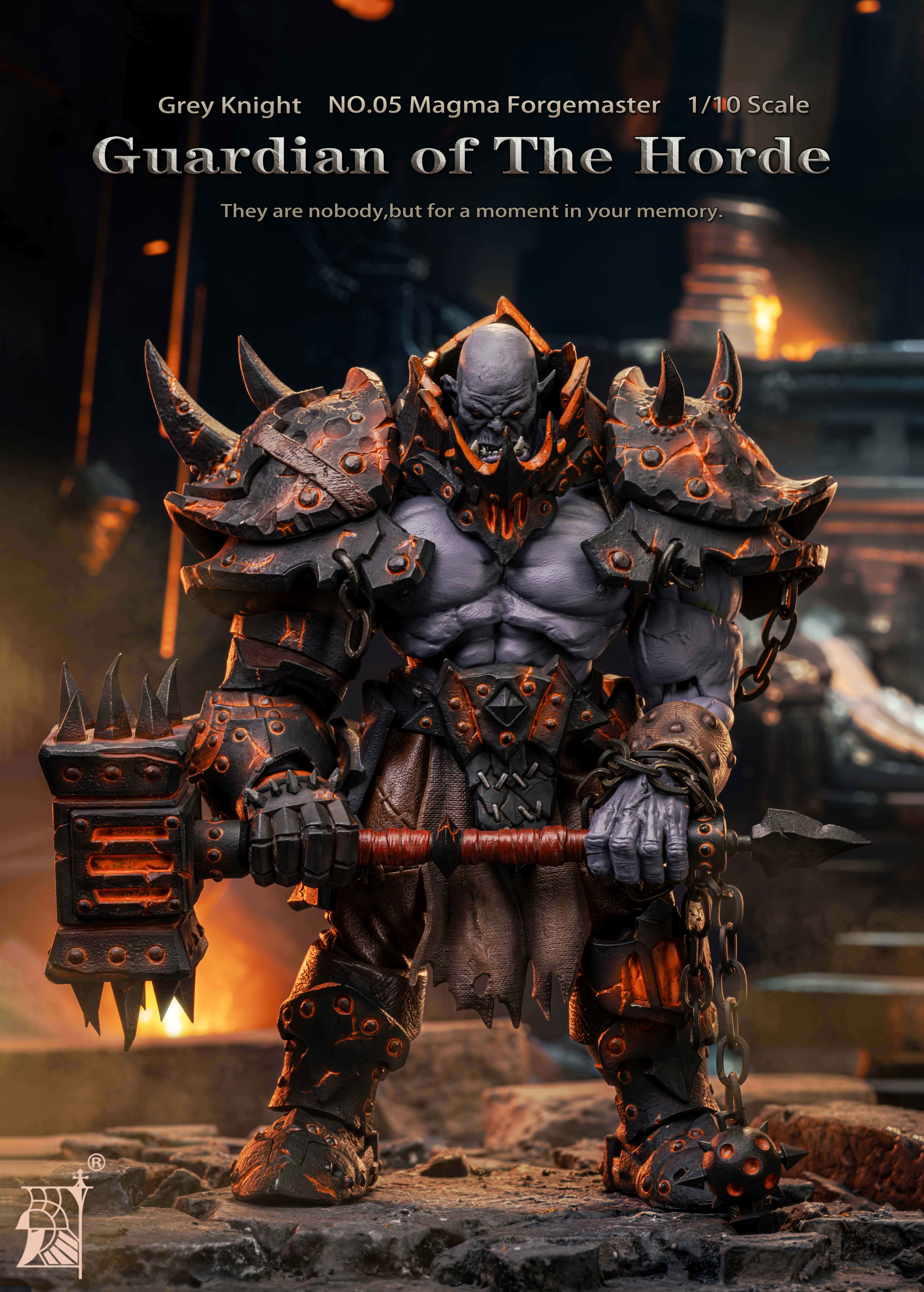 Mithril Action Guardian of the Horde No.05 Magma Forgemaster Barbarian Orcs 6" - Picture 7 of 10