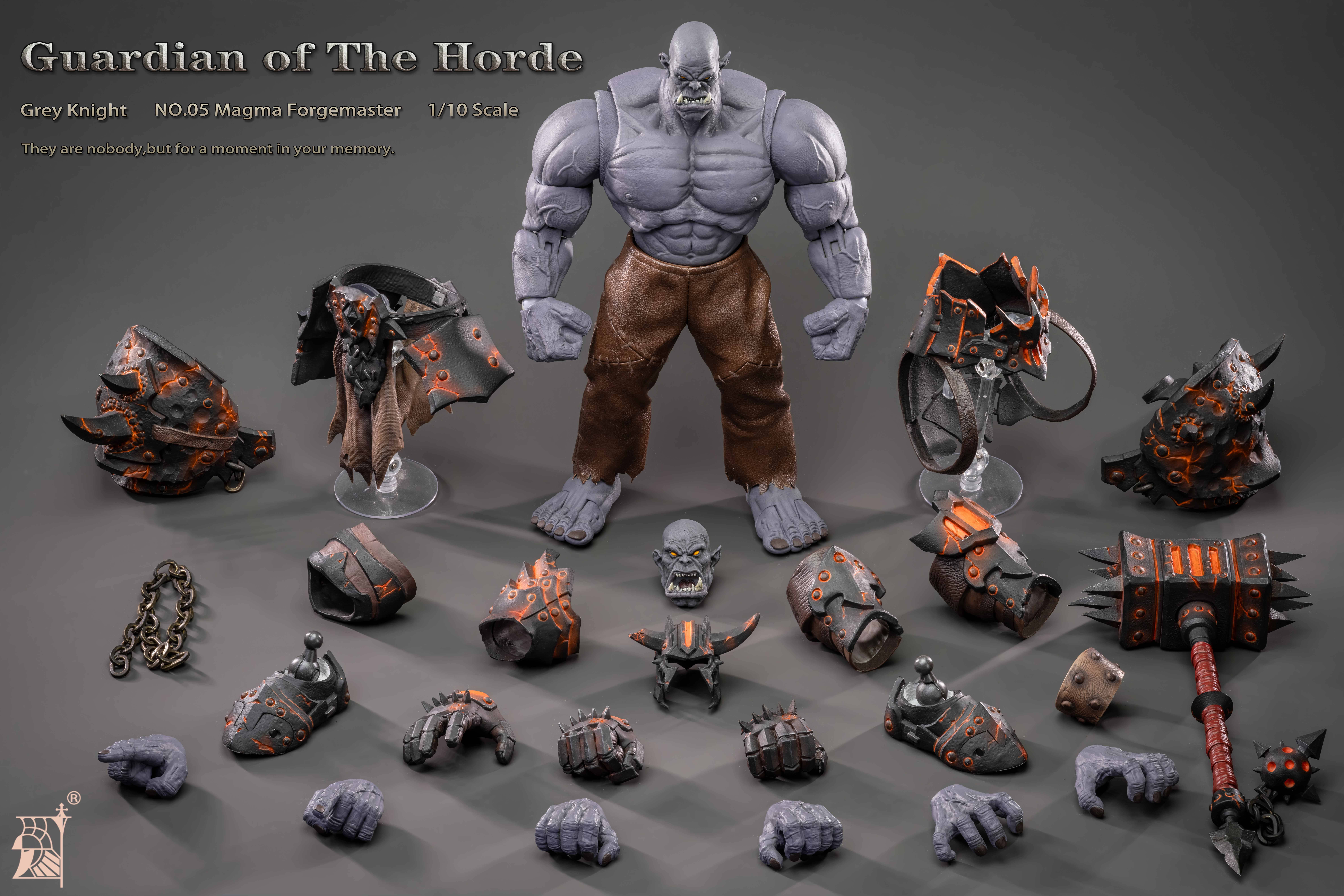 Mithril Action Guardian of the Horde No.05 Magma Forgemaster Barbarian Orcs 6" - Picture 2 of 10