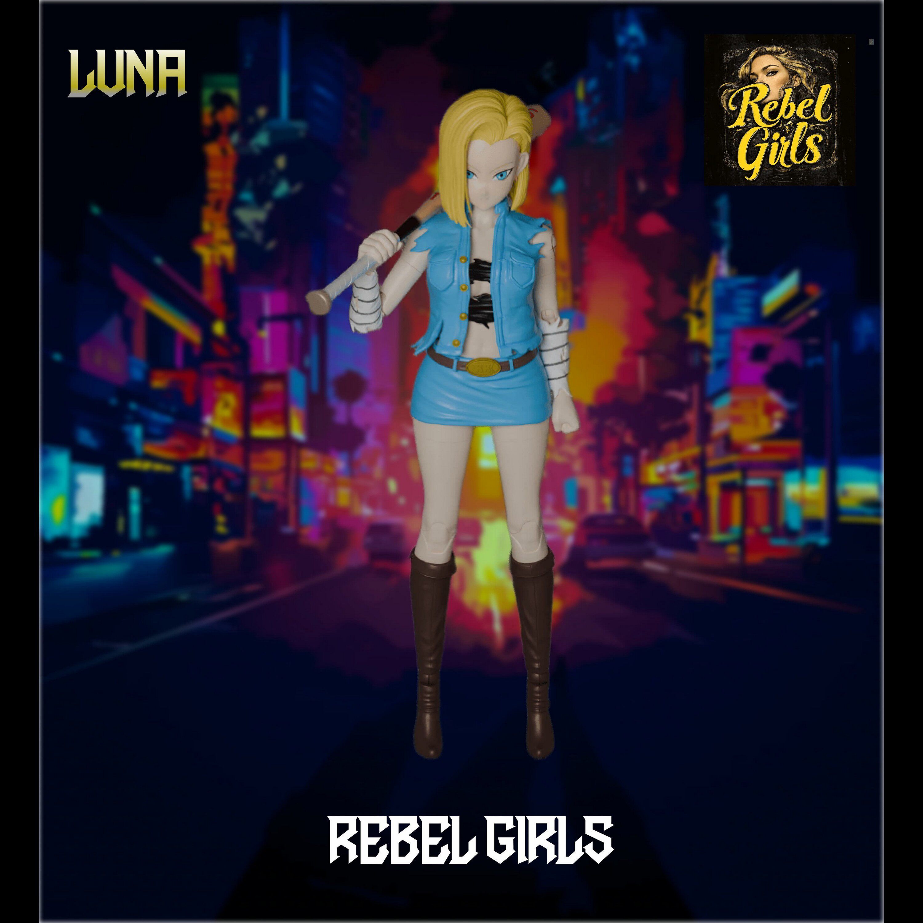 HIT TOYS 1/12 Rebel Girls Android 18 RG001 Luna & Bulma RG002 Nika