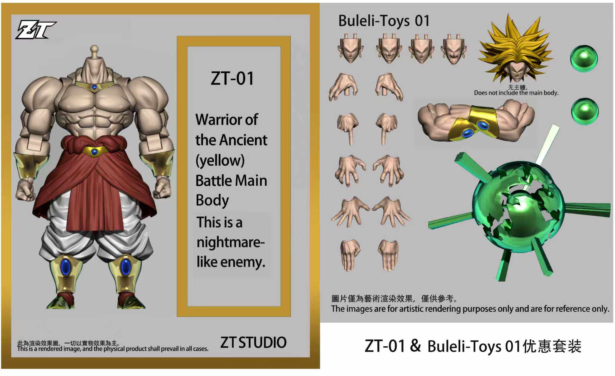 ZT Studio 1/12 Dragon Ball Broli Warrior Of The Ancient ZT-01