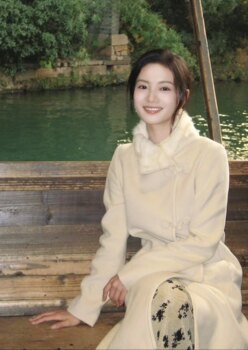 独家自制vintage谭燕玉盘扣新中式浅粉色双面羊绒羊毛长款大衣