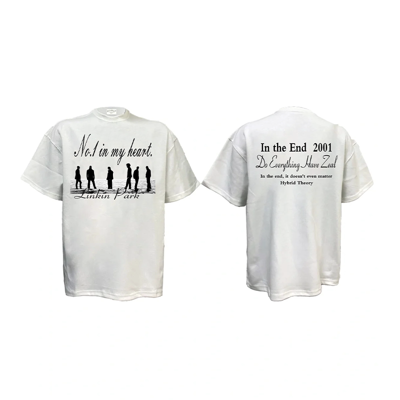 Dehz Lincoln Park American Style Trendy Brand Short-Sleeve T-Shirt for Men and Women, 300g Pure Cotton Short-Sleeve Niche Print Top Dehz Lincoln Park American Style Trendy Brand Short-Sleeve T-Shirt for Men and Women, 300g Pure Cotton Short-Sleeve Niche Print Top