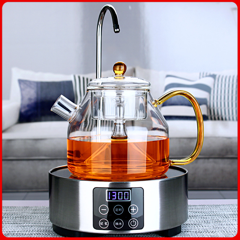 All-glass steam teapot with water pumping automatic water supply electric ceramic stove Heat-resistant glass teapot Steam tea maker set