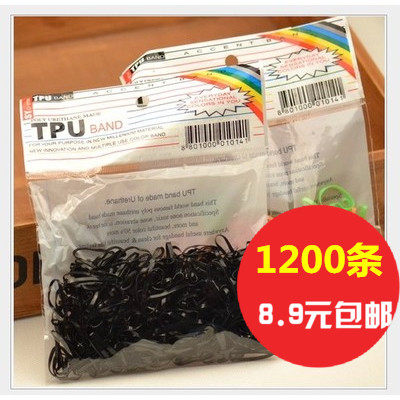 1200 children's hair accessories disposable rubber band girl baby strong pull constantly black small hair ring adult color