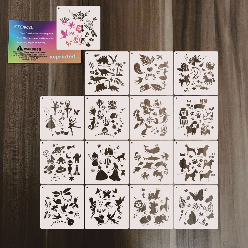 【Reusable】Stencil Templates for Journals: Small Animals, Bees, Butterflies, Fairies, Drawing, Glitter Tattoo Templates