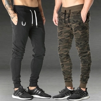 Muscle boy brothers sports trousers mens closing small feet camouflage trousers mens running cotton training pants