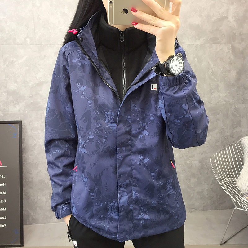 Stormtrooper pants set women's three-in-one detachable plus velvet thickened warm breathable hiking mountaineering ski men's Tibet