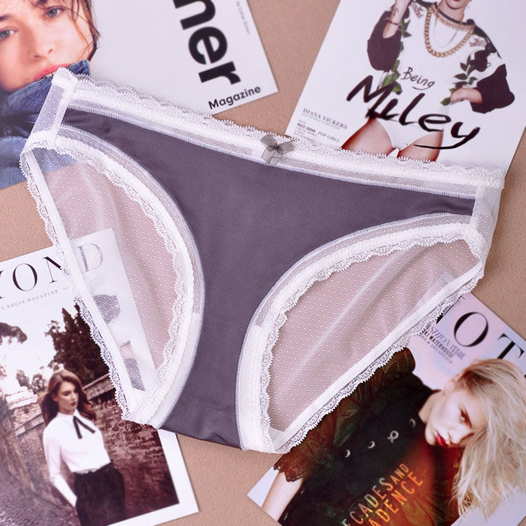 European and American ladies online Yarn Lace Side Comfort Pants Woman Sexy Fashion Butterfly Knot Breathable Women's Underwear