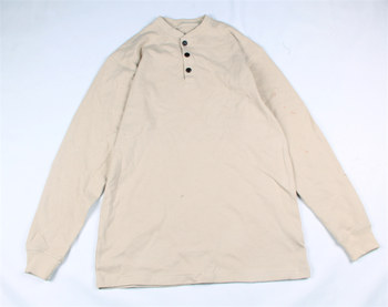 Thickened solid color long sleeve t-shirt breathable waffle